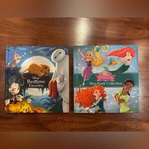 EUC: Disney Bedtime Stories Books. Set of 2. Large Hardcover.